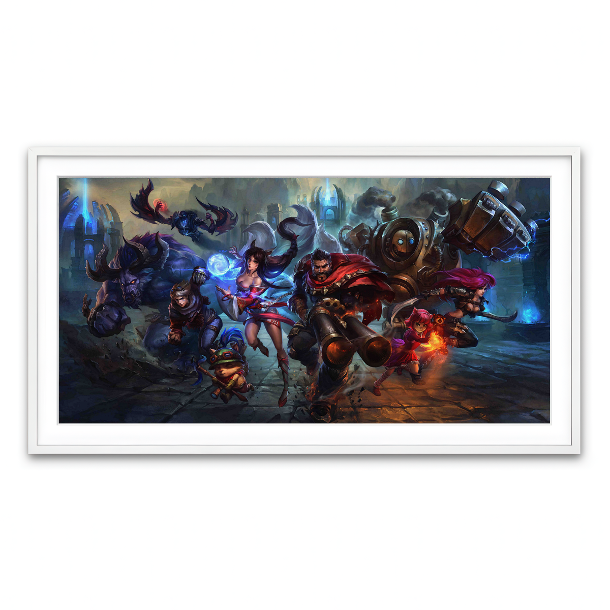 Framed Print 2x1 White