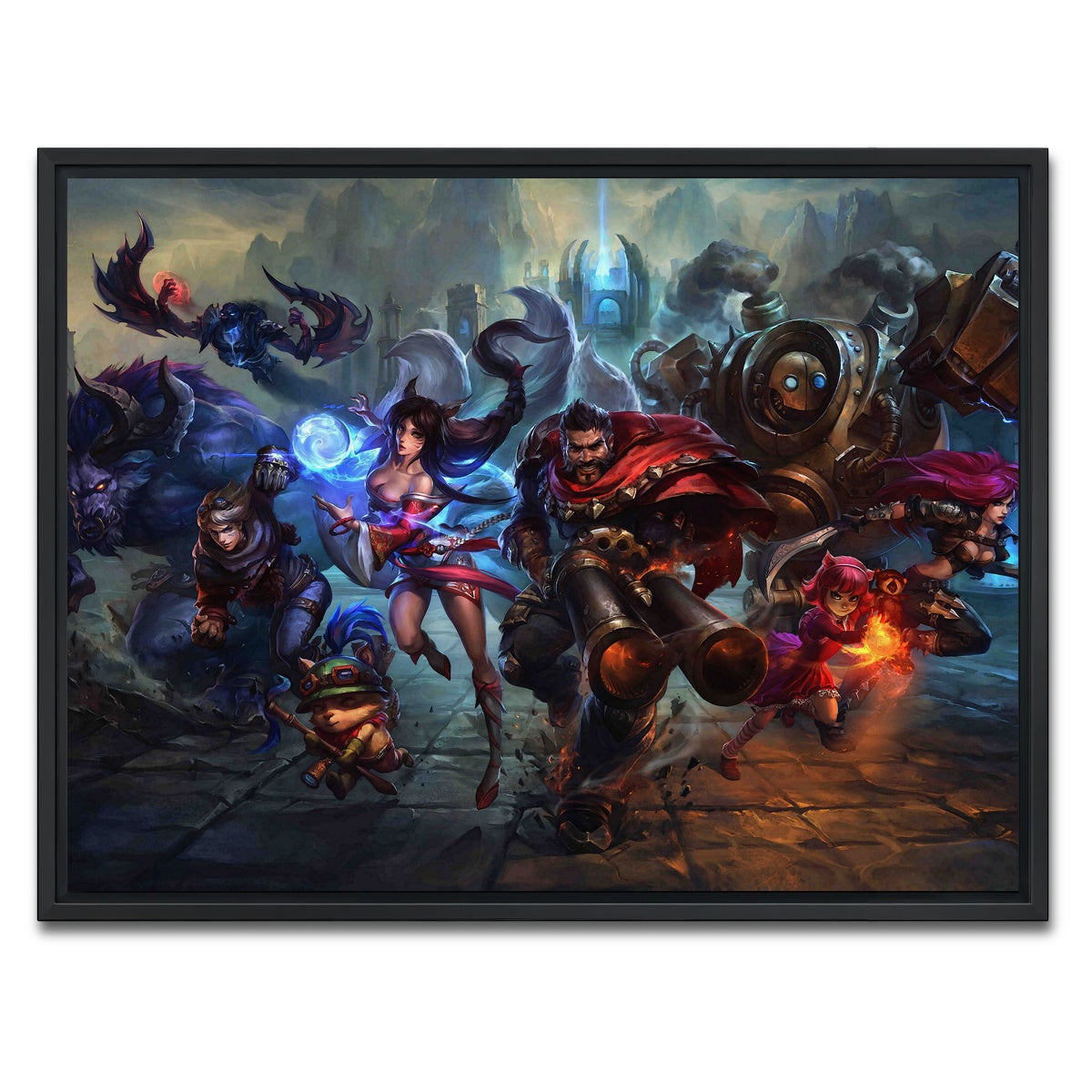 AUTO-MOCKUP WHITE | League of Legends | 1 Piece | Black Framed Canvas | group=4x3
