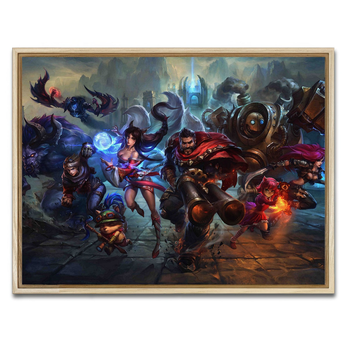 AUTO-MOCKUP WHITE | League of Legends | 1 Piece | Natural Framed Canvas | group=4x3