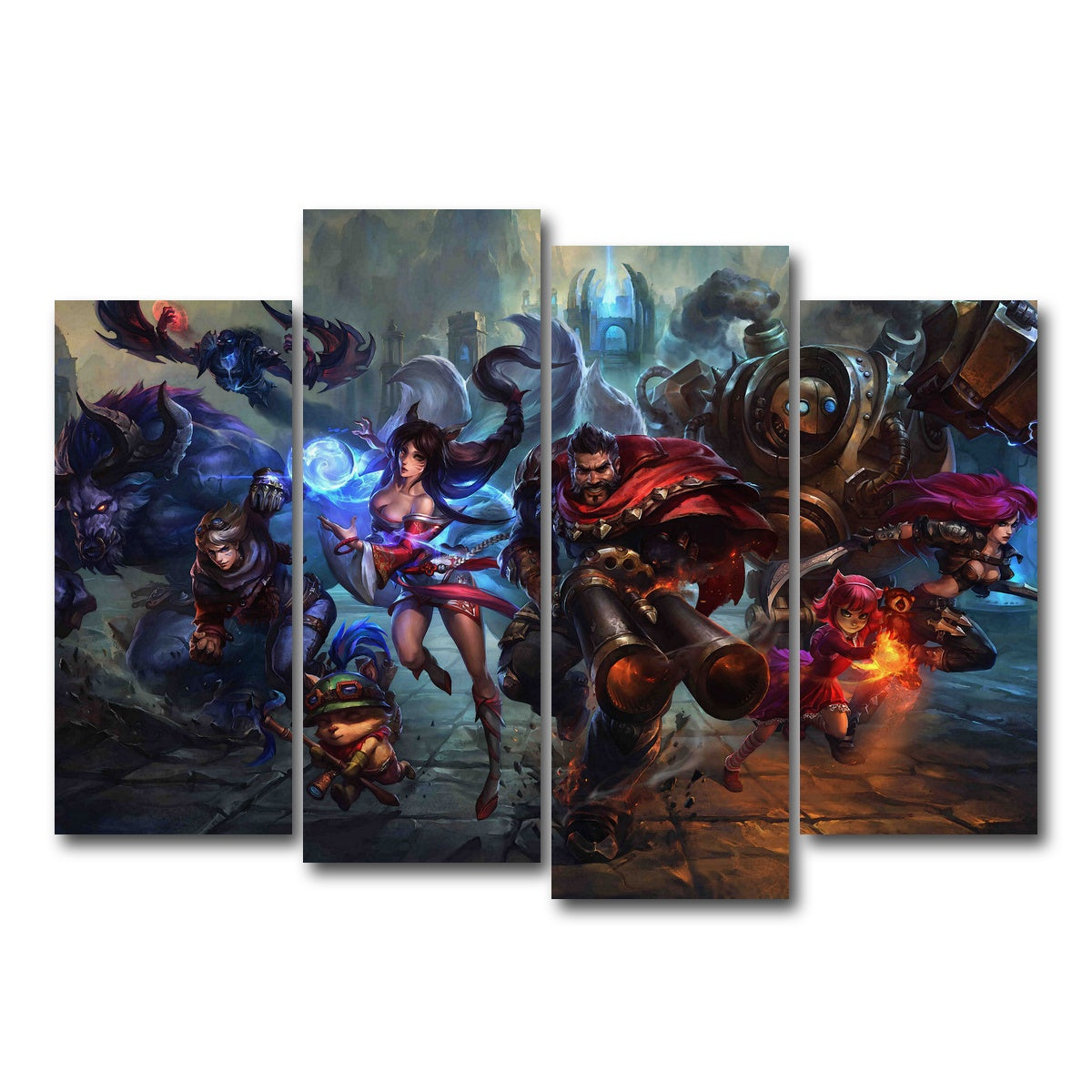 AUTO-MOCKUP WHITE | League of Legends | 4 Piece | Gallery Wrap Canvas | group=4_normal