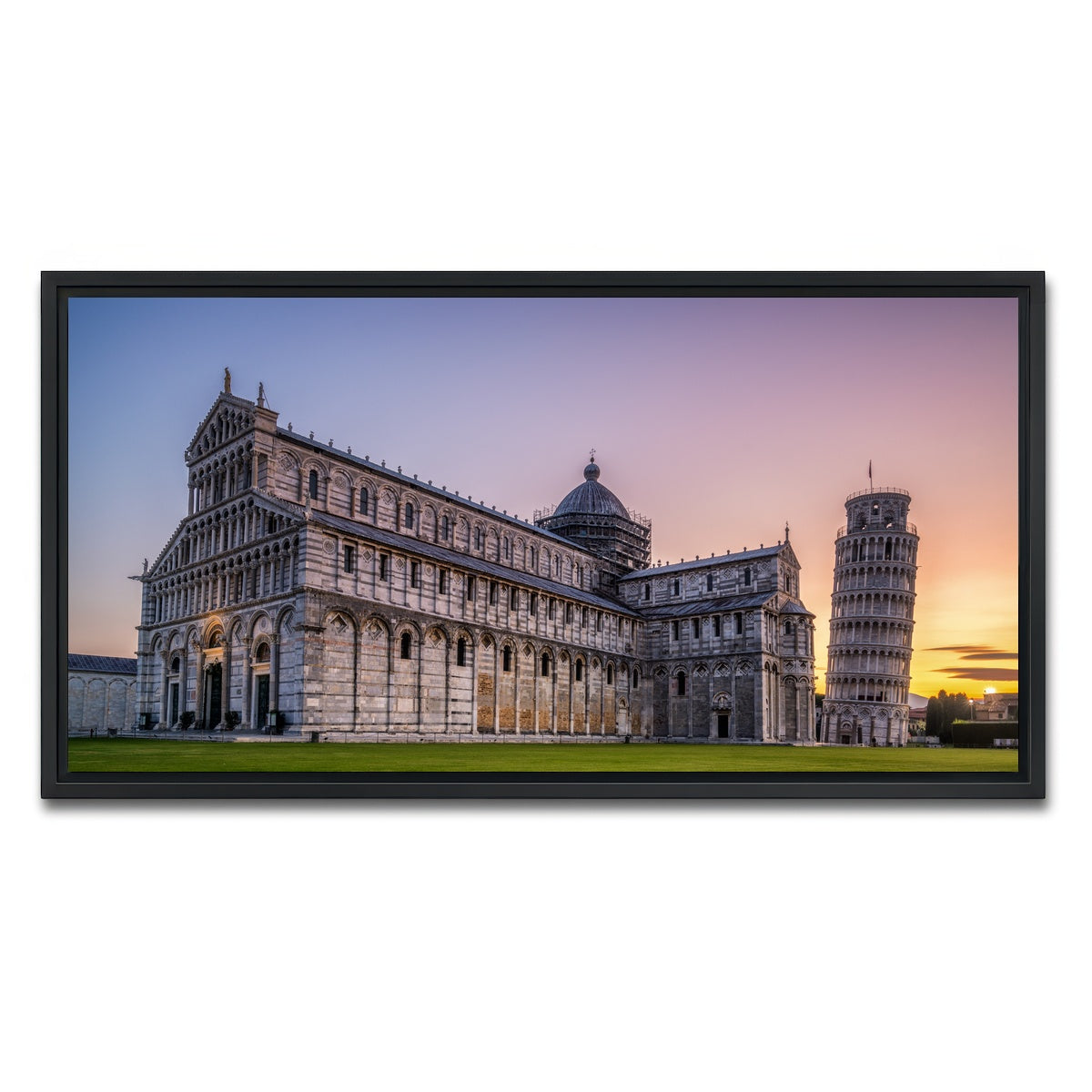 AUTO-MOCKUP WHITE | Leaning Tower of Pisa | 1 Piece | Black Framed Canvas | group=2x1