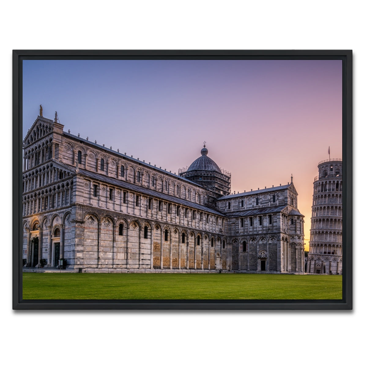 AUTO-MOCKUP WHITE | Leaning Tower of Pisa | 1 Piece | Black Framed Canvas | group=4x3
