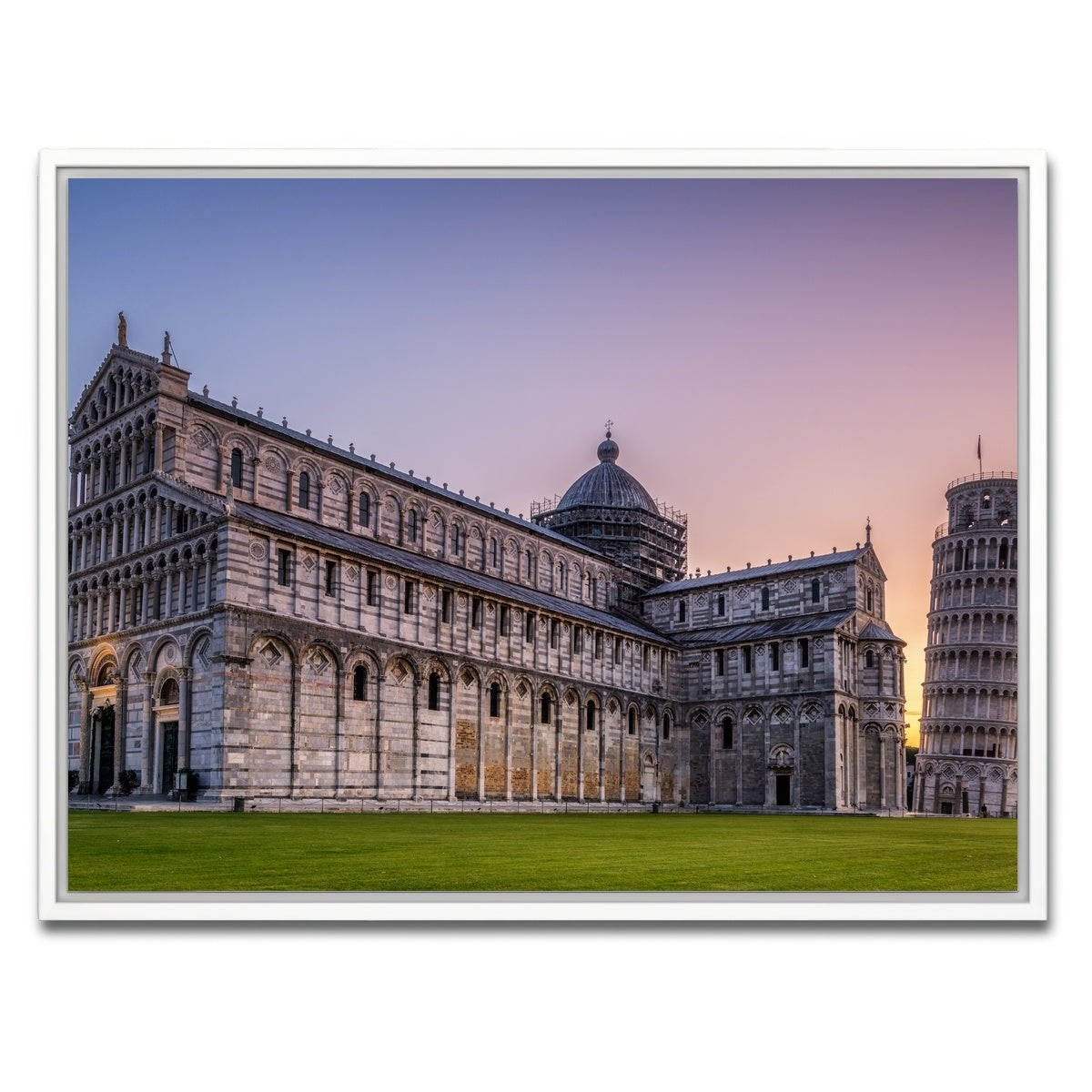 AUTO-MOCKUP WHITE | Leaning Tower of Pisa | 1 Piece | White Framed Canvas | group=4x3