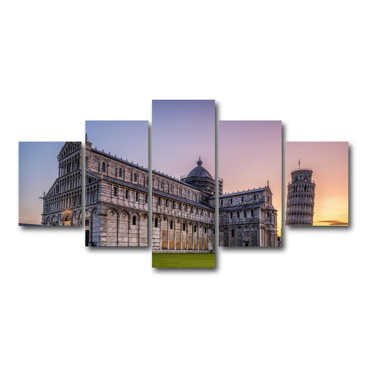 AUTO-MOCKUP WHITE | Leaning Tower of Pisa | 5 Piece | Gallery Wrap Canvas | group=5_short