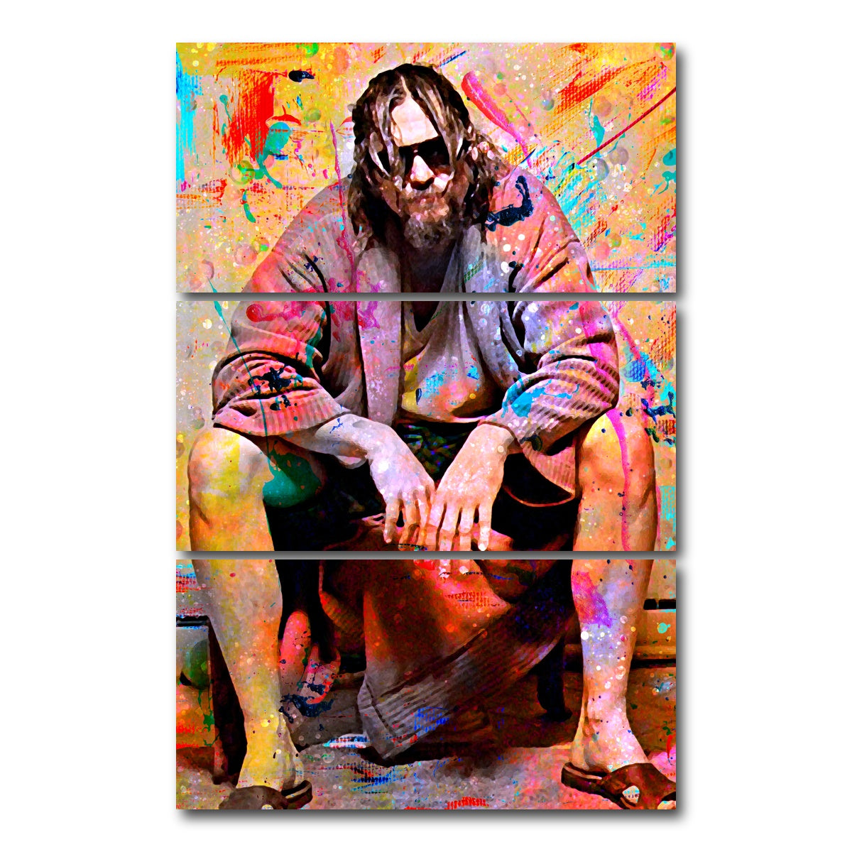 AUTO-MOCKUP WHITE | Lebowski Toilet Colors | 3 Piece | Gallery Wrap Canvas | group=12x24_stacked