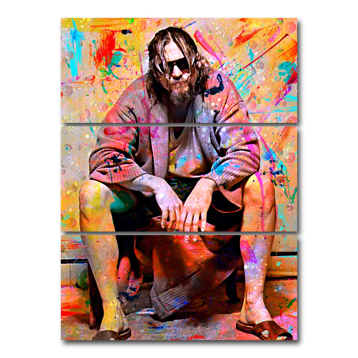 AUTO-MOCKUP WHITE | Lebowski Toilet Colors | 3 Piece | Gallery Wrap Canvas | group=8x18_stacked