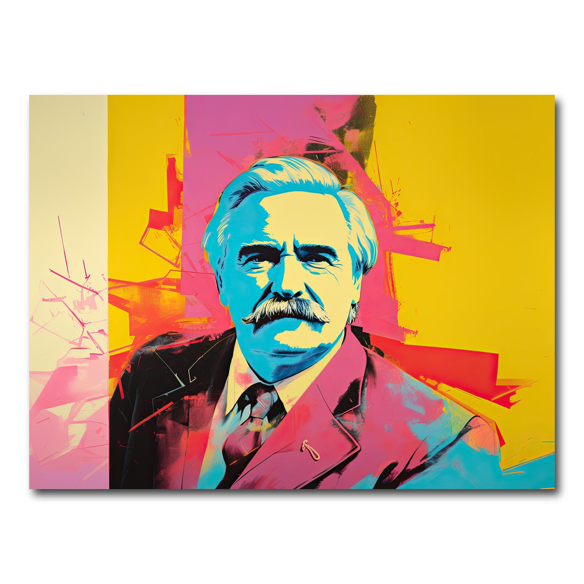 AUTO-MOCKUP WHITE | Lech Walesa - Warhol Style | 1 Piece | Gallery Wrap Canvas | group=4x3