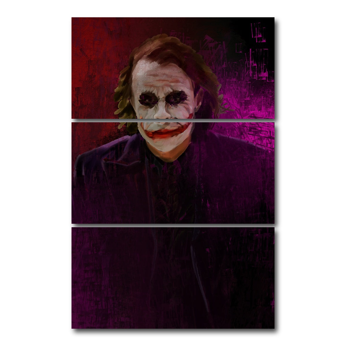 AUTO-MOCKUP WHITE | Ledger Joker | 3 Piece | Gallery Wrap Canvas | group=12x24_stacked