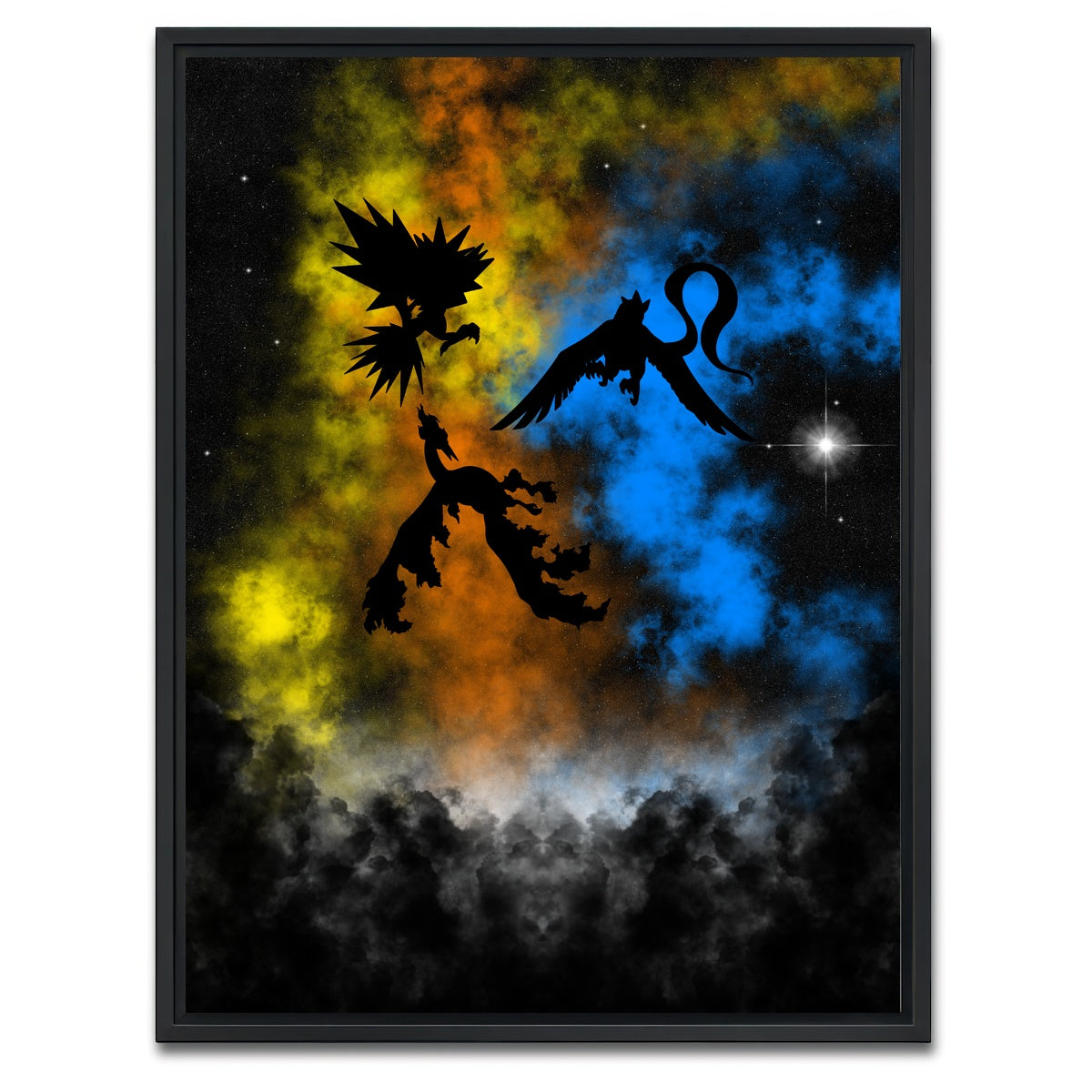 AUTO-MOCKUP WHITE | Legendary Birds | 1 Piece | Black Framed Canvas | group=3x4