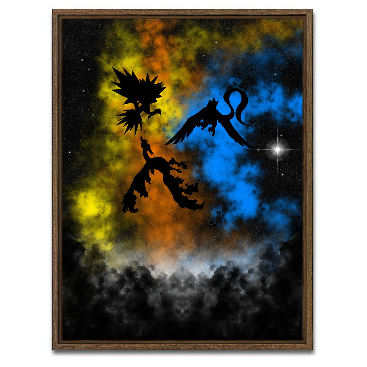 AUTO-MOCKUP WHITE | Legendary Birds | 1 Piece | Walnut Framed Canvas | group=3x4