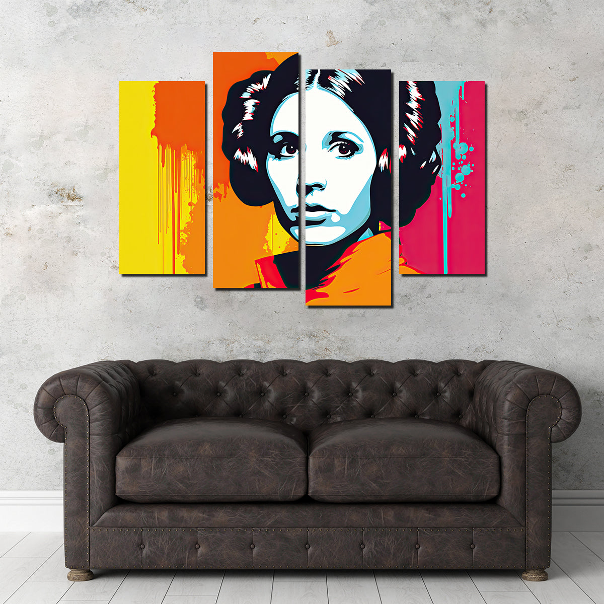 Leia Warhol Style Wall Art