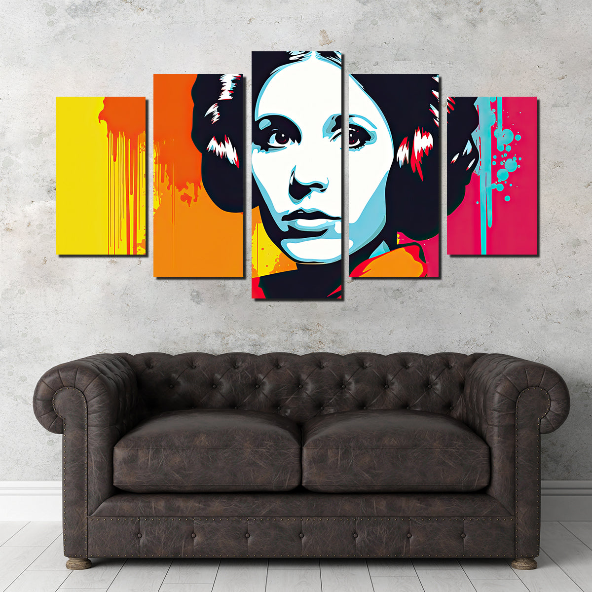 Leia Warhol Style Wall Art