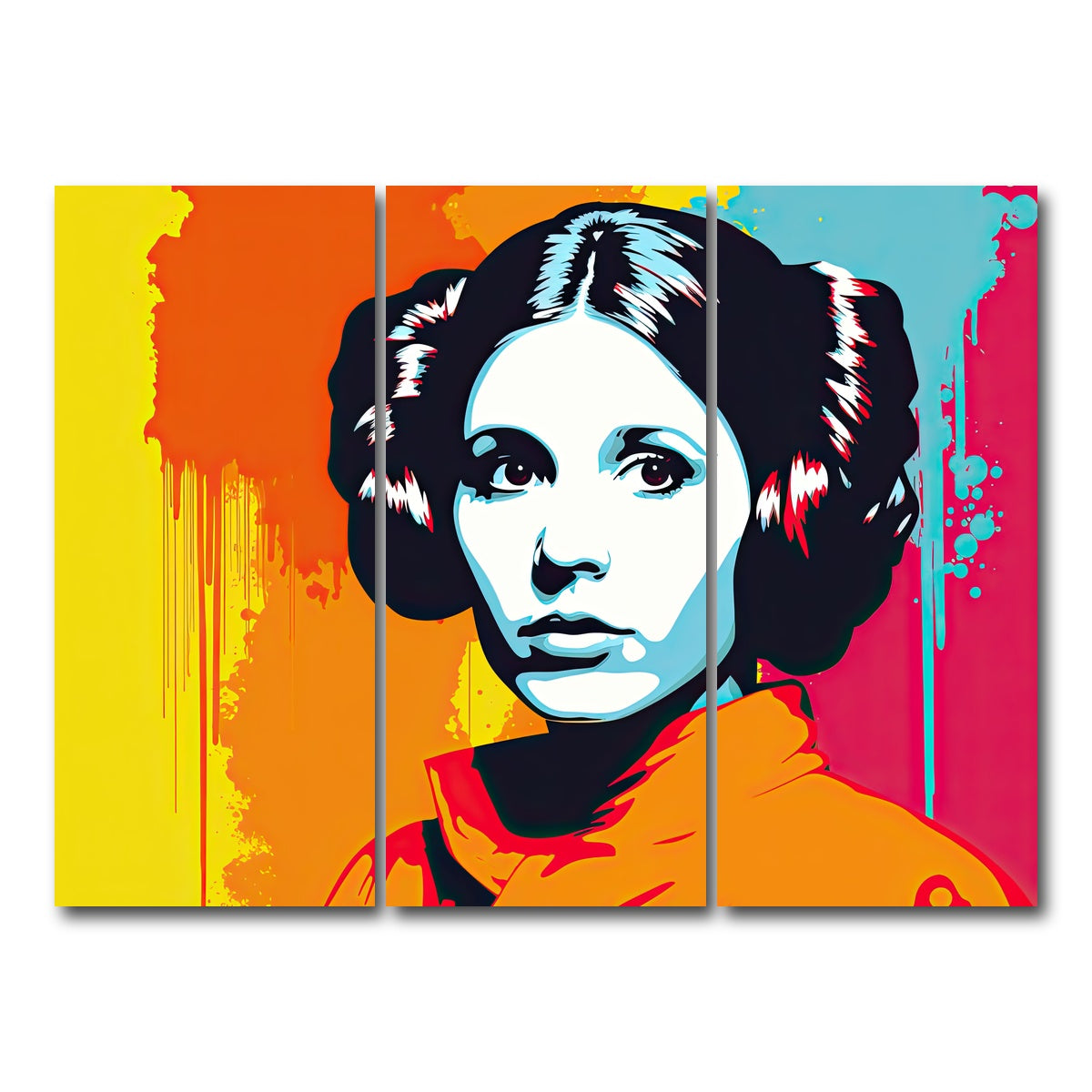 AUTO-MOCKUP WHITE | Leia Warhol style | 3 Piece | Gallery Wrap Canvas | group=8x18