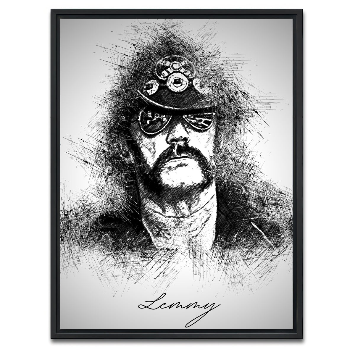 AUTO-MOCKUP WHITE | Lemmy | 1 Piece | Black Framed Canvas | group=3x4