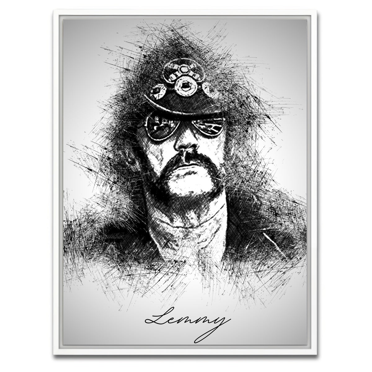 AUTO-MOCKUP WHITE | Lemmy | 1 Piece | White Framed Canvas | group=3x4