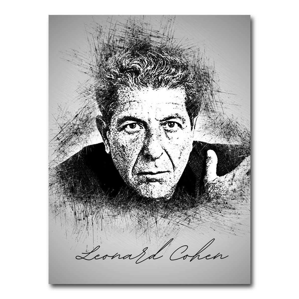 AUTO-MOCKUP WHITE | Leonard Cohen | 1 Piece | Gallery Wrap Canvas | group=3x4