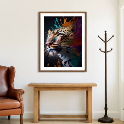 AUTO-MOCKUP ROOM | Leopard Portrait Wall Art