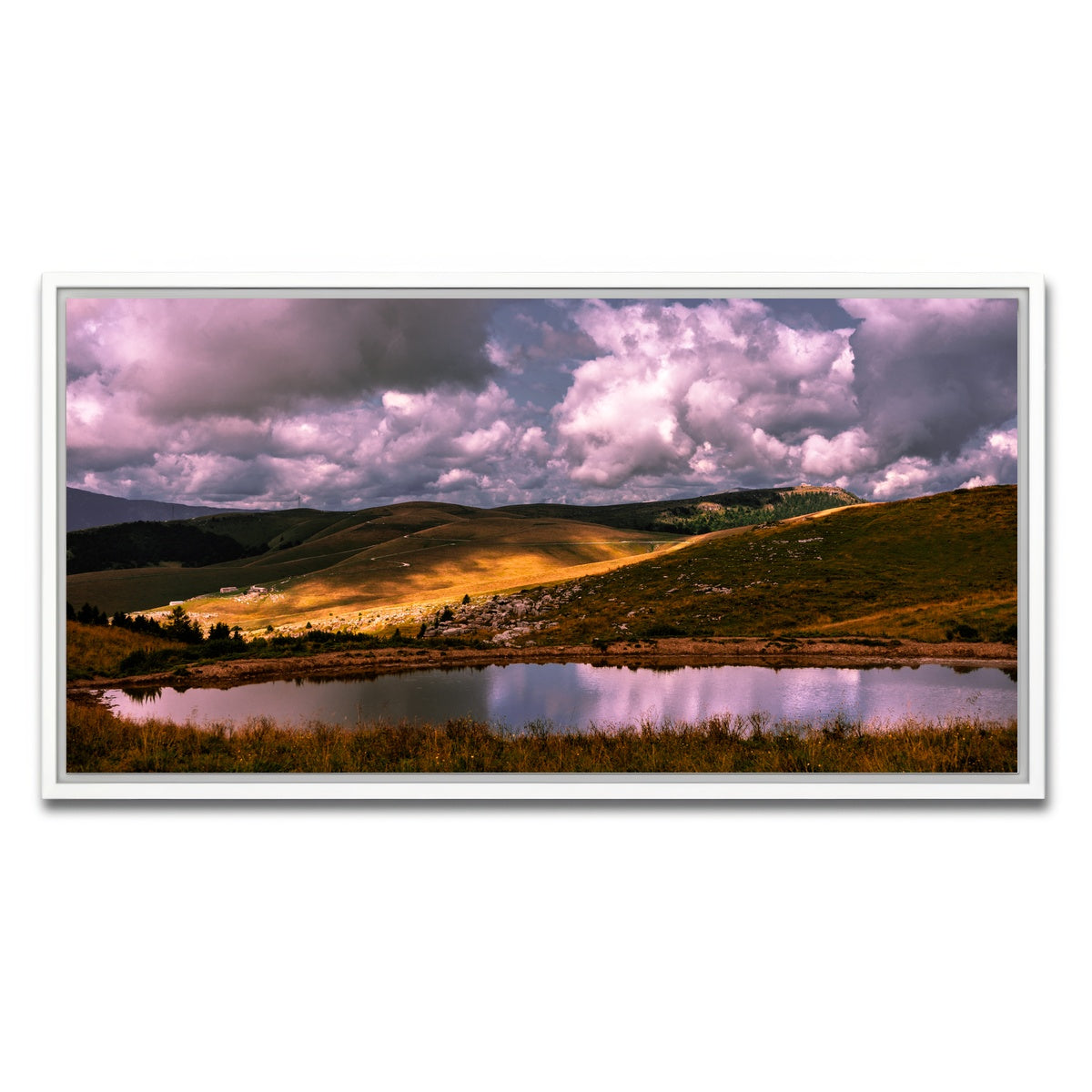 AUTO-MOCKUP WHITE | Lessinia mountains | 1 Piece | White Framed Canvas | group=2x1