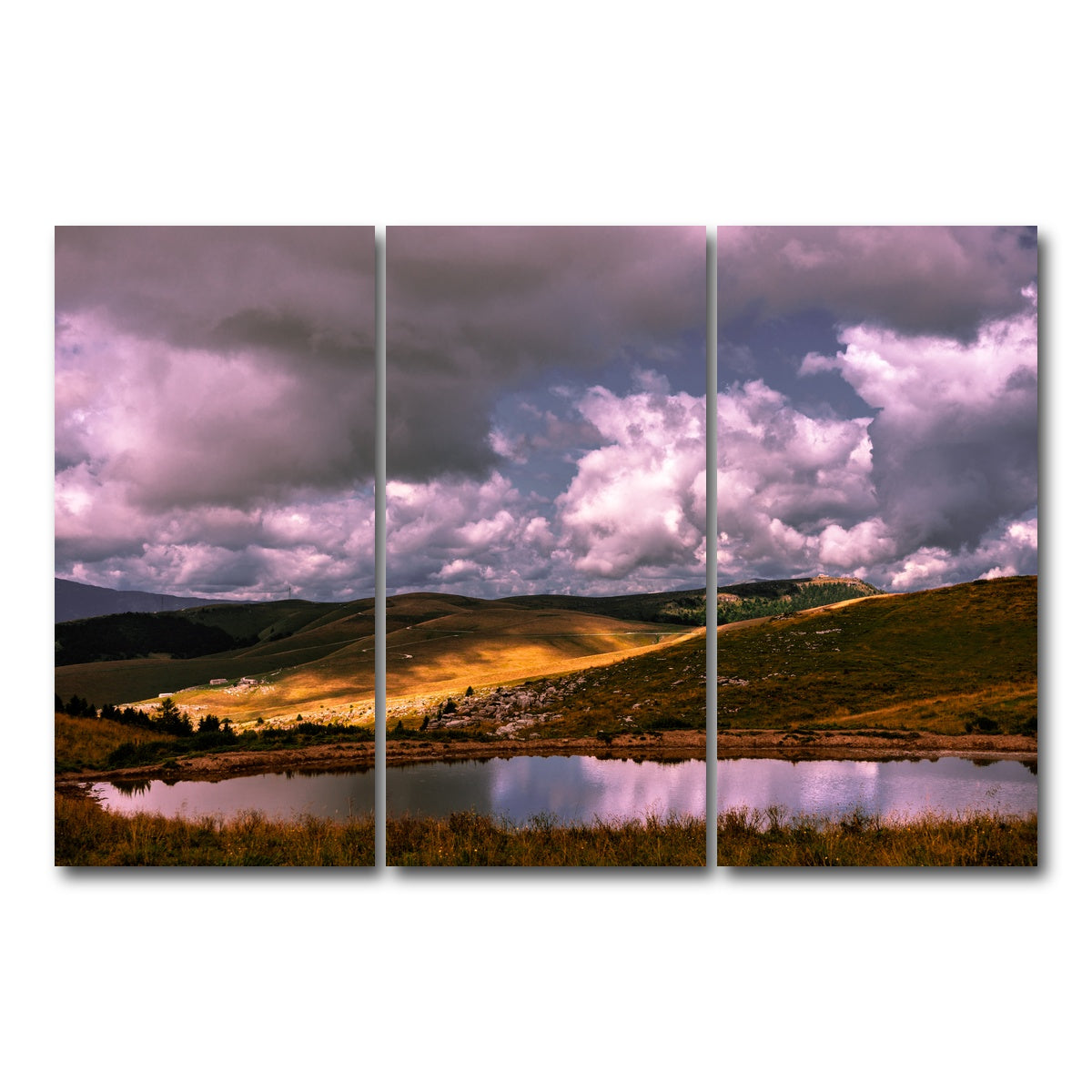 AUTO-MOCKUP WHITE | Lessinia mountains | 3 Piece | Gallery Wrap Canvas | group=12x24