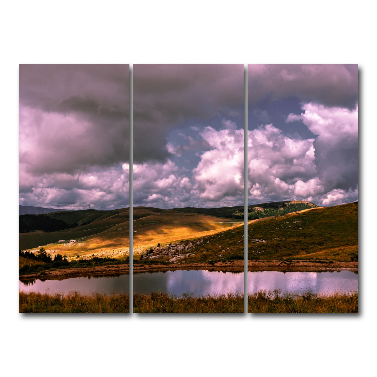 AUTO-MOCKUP WHITE | Lessinia mountains | 3 Piece | Gallery Wrap Canvas | group=8x18