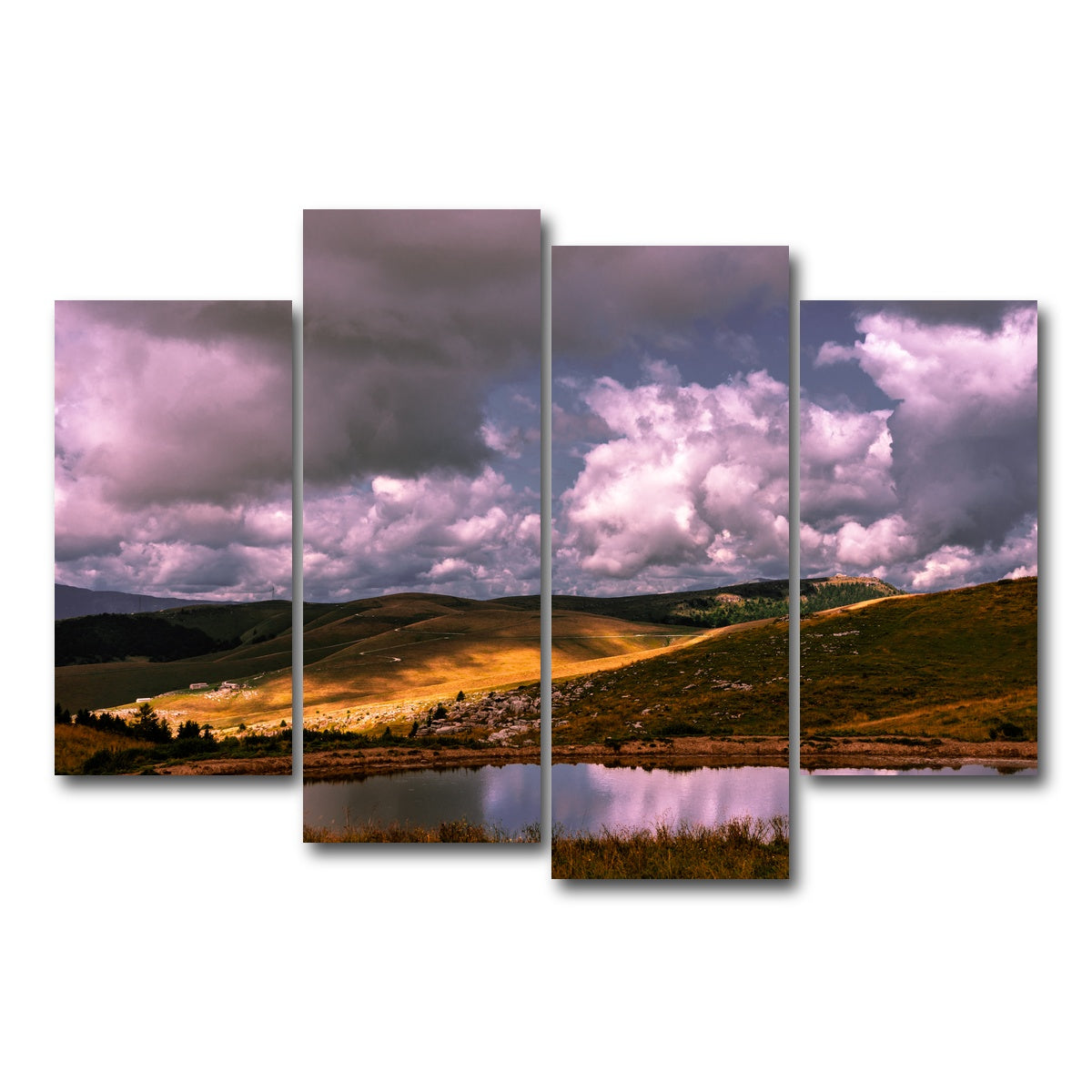 AUTO-MOCKUP WHITE | Lessinia mountains | 4 Piece | Gallery Wrap Canvas | group=4_short