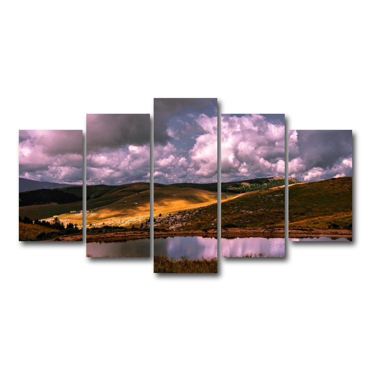 AUTO-MOCKUP WHITE | Lessinia mountains | 5 Piece | Gallery Wrap Canvas | group=5_normal