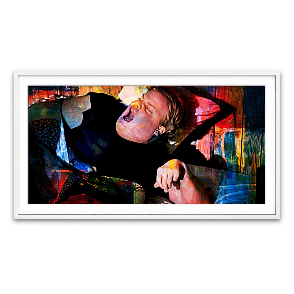 Framed Print 2x1 White