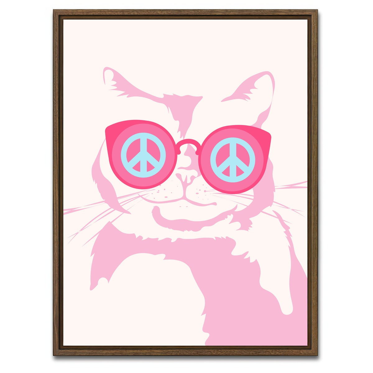 AUTO-MOCKUP WHITE | Let it be Peace | 1 Piece | Walnut Framed Canvas | group=3x4