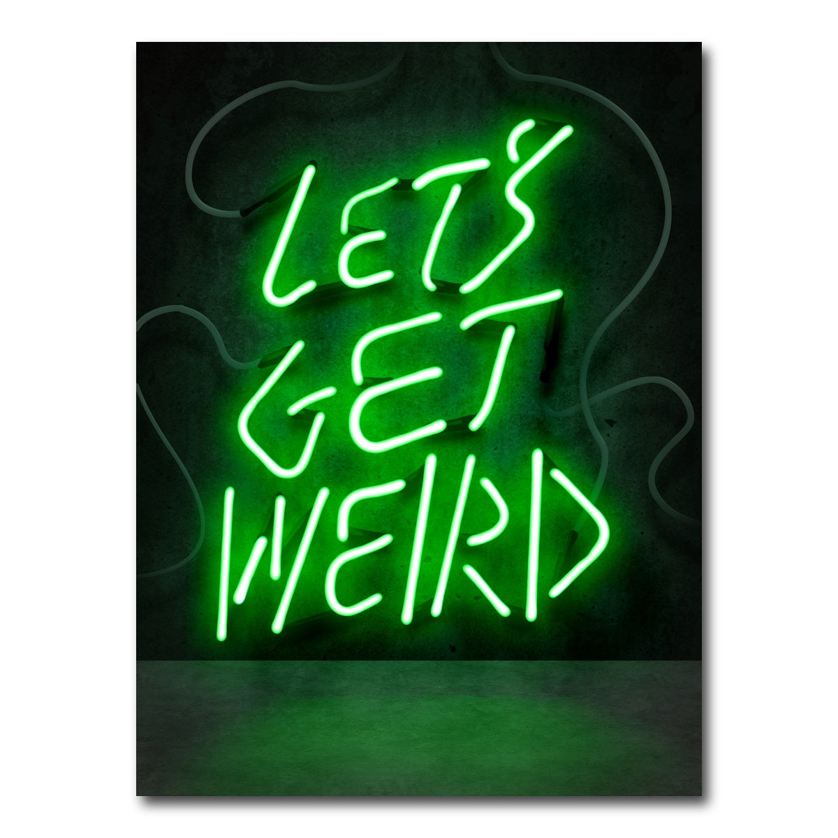 AUTO-MOCKUP WHITE | Let's Get Weird | 1 Piece | Gallery Wrap Canvas | group=3x4