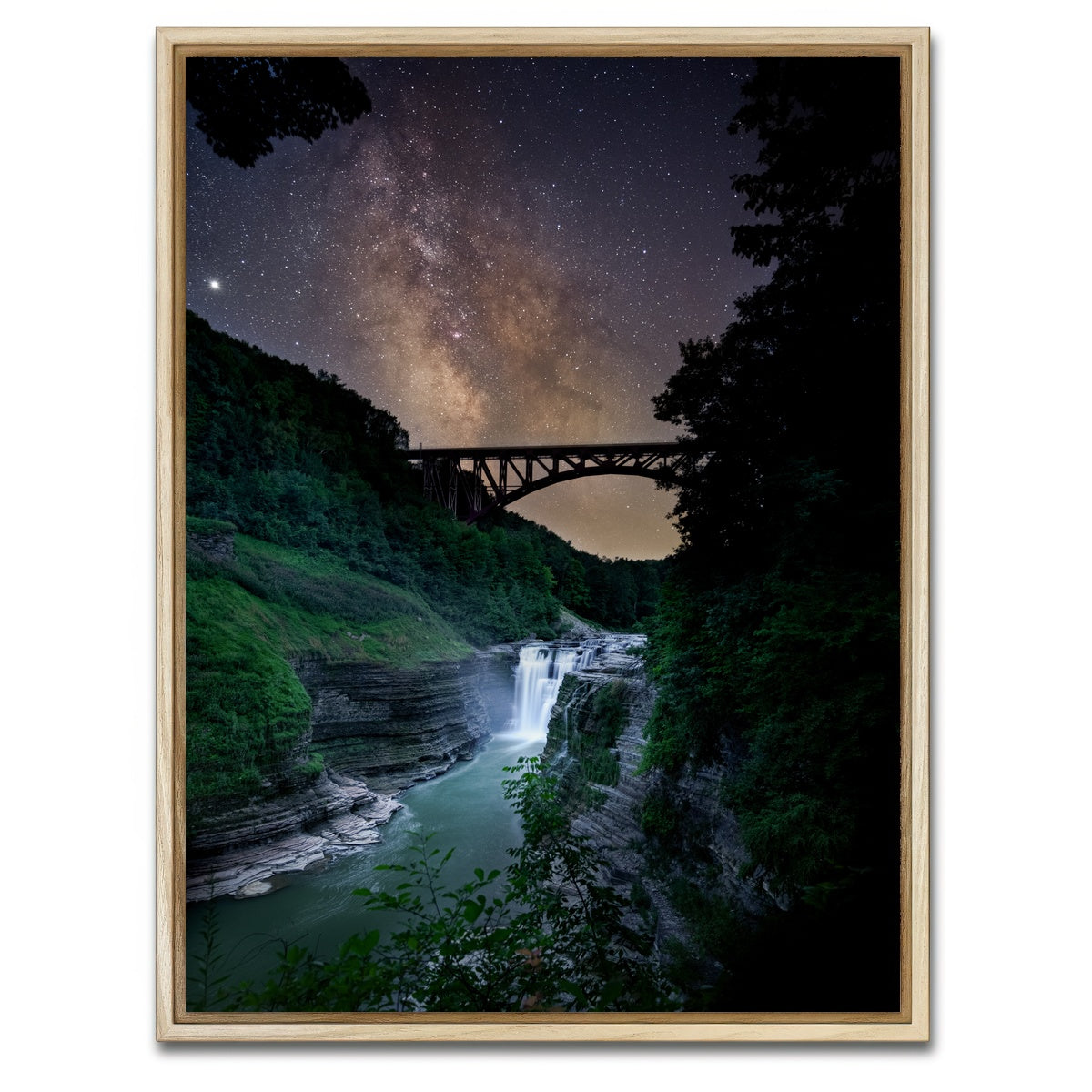 AUTO-MOCKUP WHITE | Letchworth Milky Way | 1 Piece | Natural Framed Canvas | group=3x4