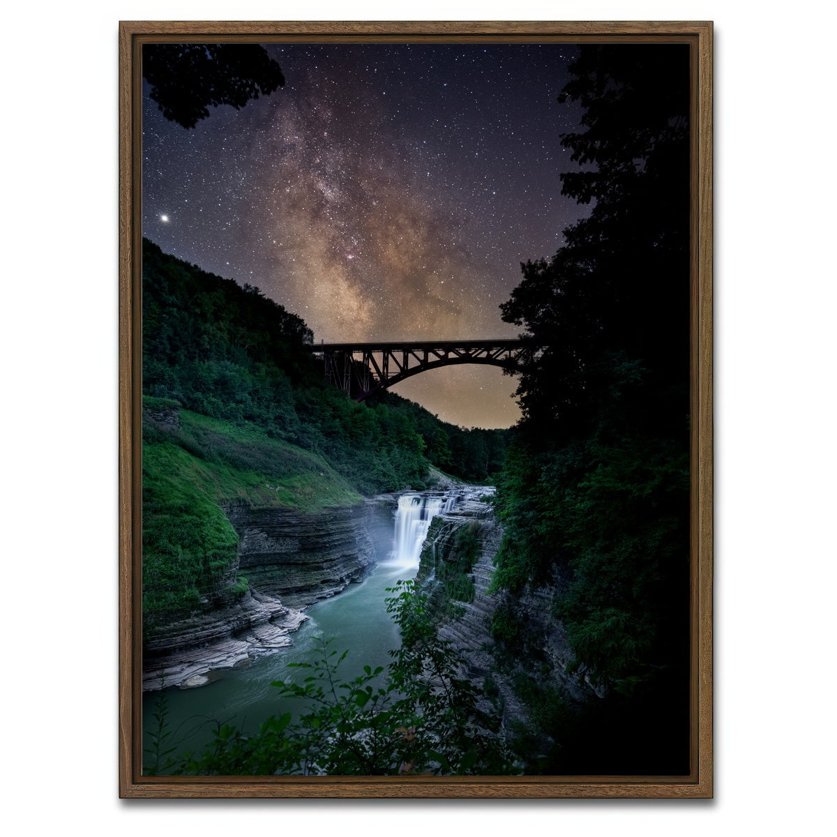 AUTO-MOCKUP WHITE | Letchworth Milky Way | 1 Piece | Walnut Framed Canvas | group=3x4