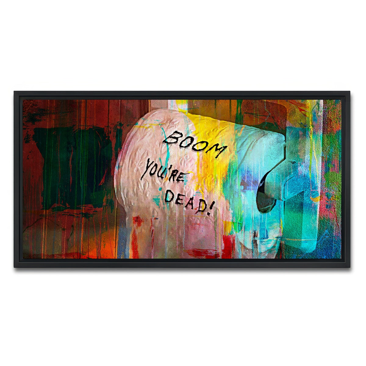 AUTO-MOCKUP WHITE | Lethal Weapon - Boom You're Dead | 1 Piece | Black Framed Canvas | group=2x1