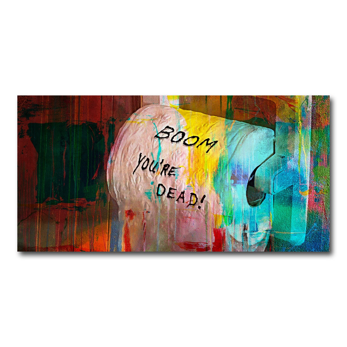 AUTO-MOCKUP WHITE | Lethal Weapon - Boom You're Dead | 1 Piece | Gallery Wrap Canvas | group=2x1