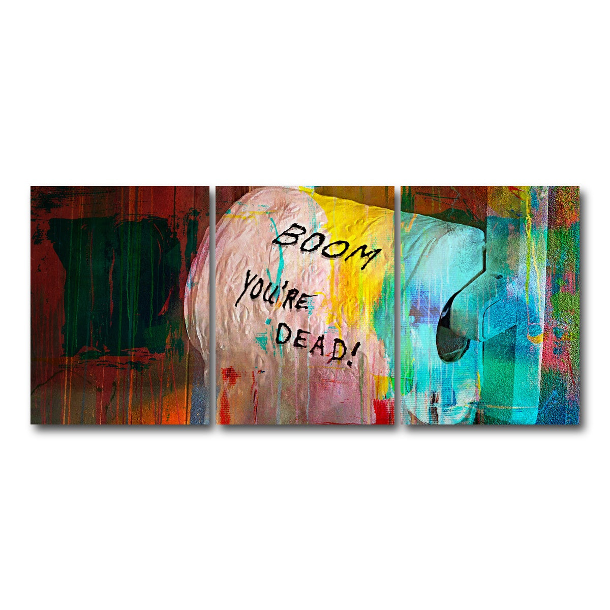 AUTO-MOCKUP WHITE | Lethal Weapon - Boom You're Dead | 3 Piece | Gallery Wrap Canvas | group=18x24