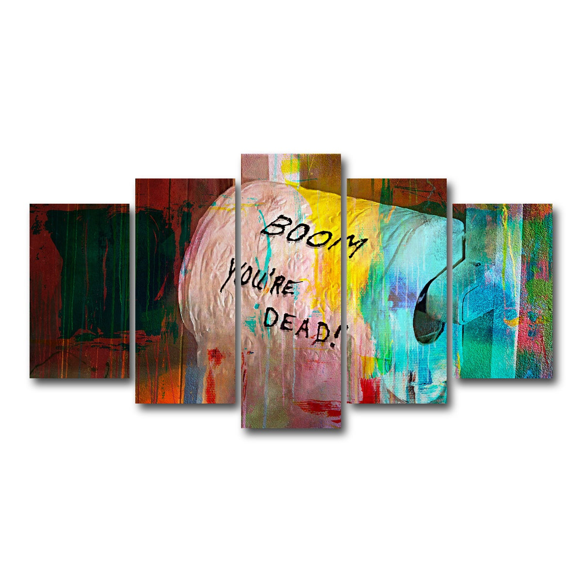 AUTO-MOCKUP WHITE | Lethal Weapon - Boom You're Dead | 5 Piece | Gallery Wrap Canvas | group=5_normal