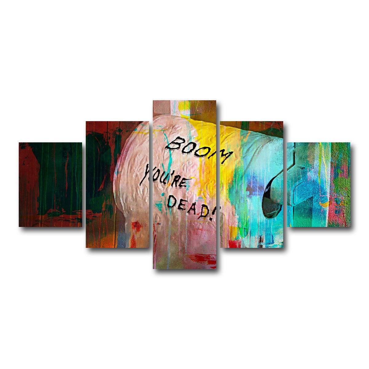 AUTO-MOCKUP WHITE | Lethal Weapon - Boom You're Dead | 5 Piece | Gallery Wrap Canvas | group=5_short