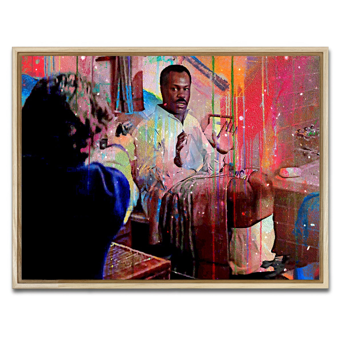 AUTO-MOCKUP WHITE | Lethal Weapon 2 - Bathroom Bomb | 1 Piece | Natural Framed Canvas | group=4x3