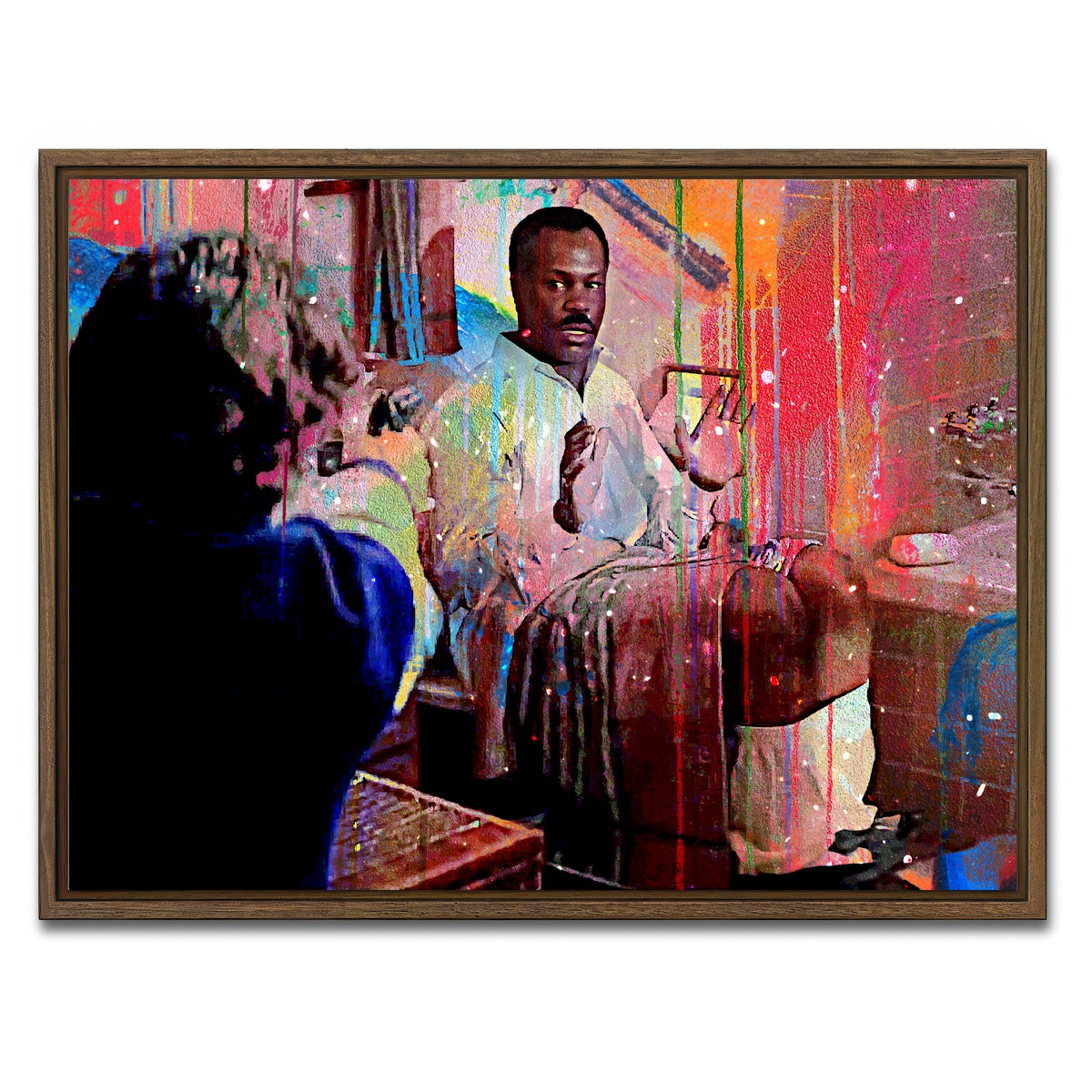 AUTO-MOCKUP WHITE | Lethal Weapon 2 - Bathroom Bomb | 1 Piece | Walnut Framed Canvas | group=4x3