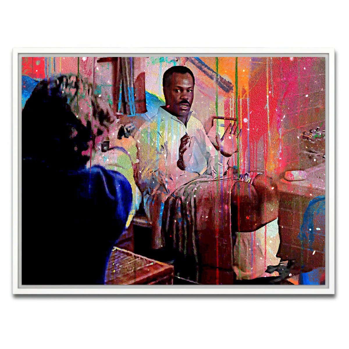 AUTO-MOCKUP WHITE | Lethal Weapon 2 - Bathroom Bomb | 1 Piece | White Framed Canvas | group=4x3