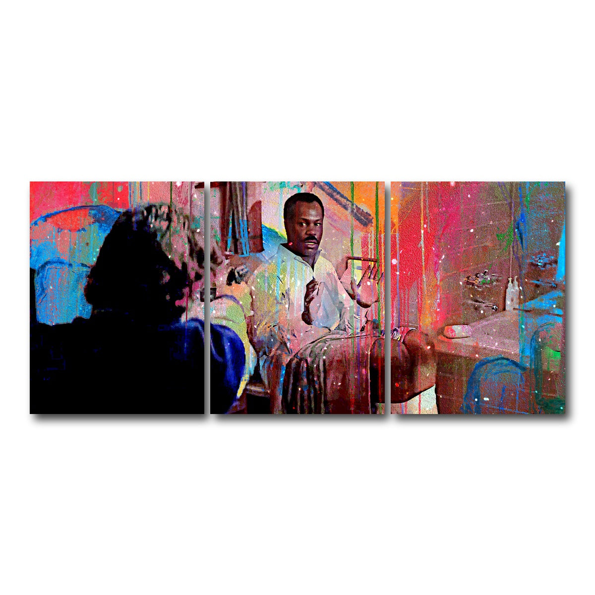 AUTO-MOCKUP WHITE | Lethal Weapon 2 - Bathroom Bomb | 3 Piece | Gallery Wrap Canvas | group=18x24