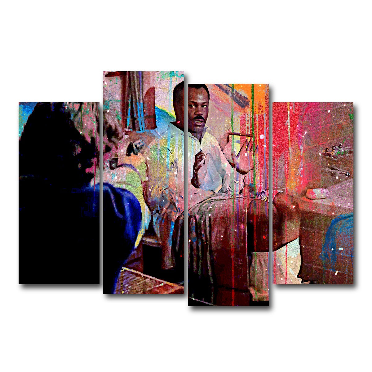 AUTO-MOCKUP WHITE | Lethal Weapon 2 - Bathroom Bomb | 4 Piece | Gallery Wrap Canvas | group=4_normal