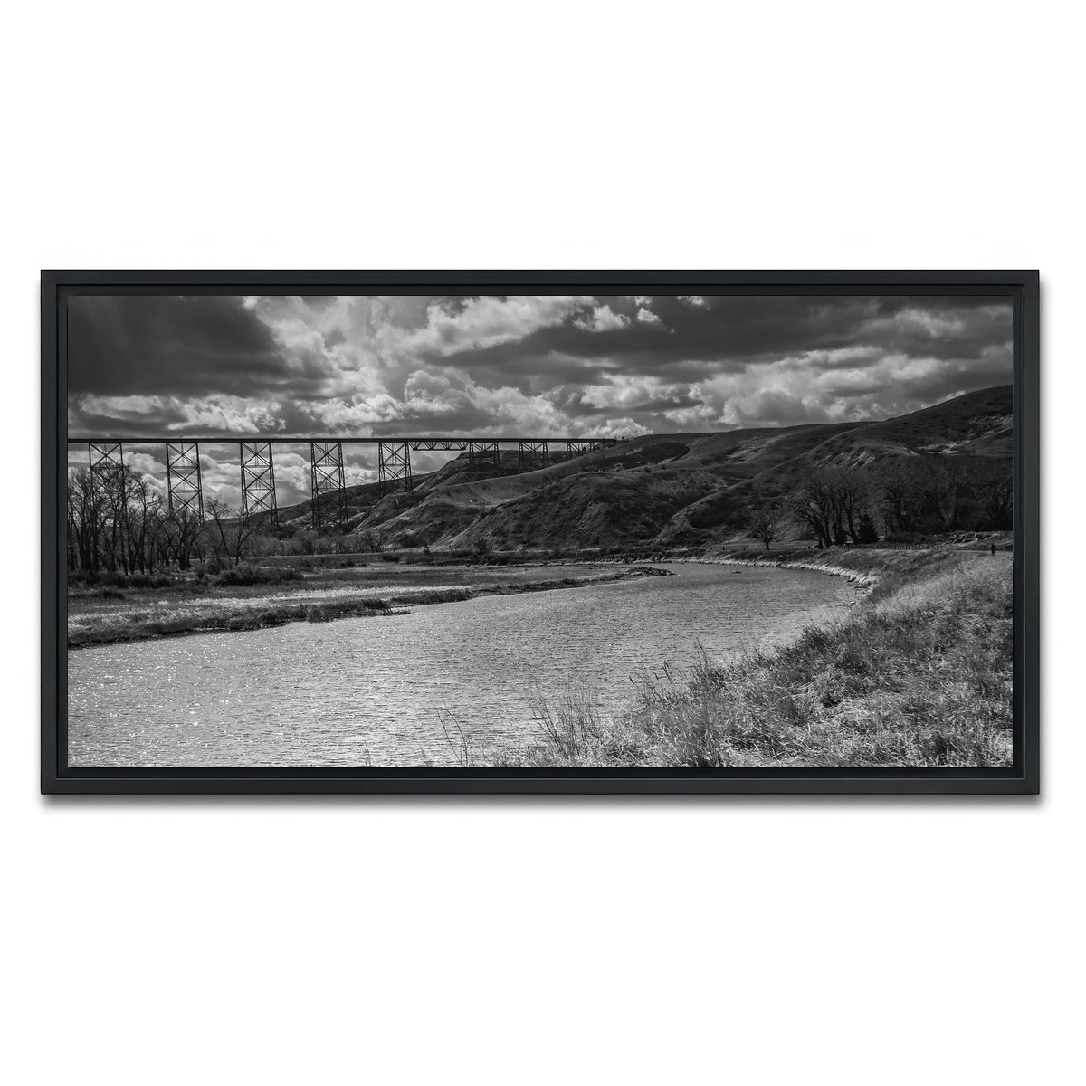 AUTO-MOCKUP WHITE | Lethbridge Viaduct | 1 Piece | Black Framed Canvas | group=2x1