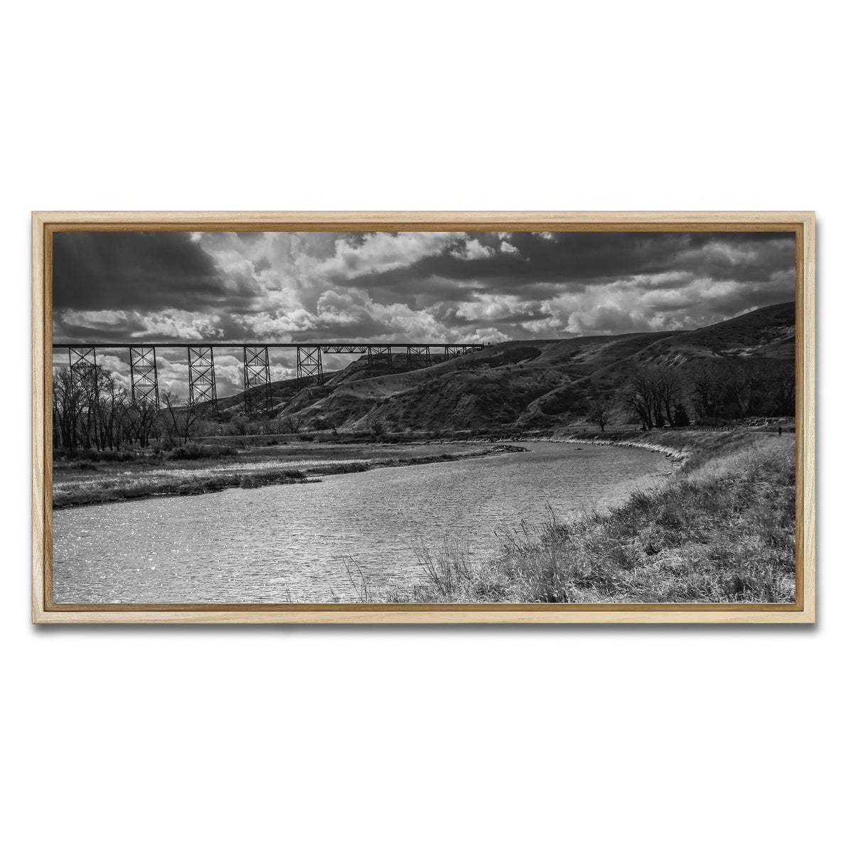 AUTO-MOCKUP WHITE | Lethbridge Viaduct | 1 Piece | Natural Framed Canvas | group=2x1