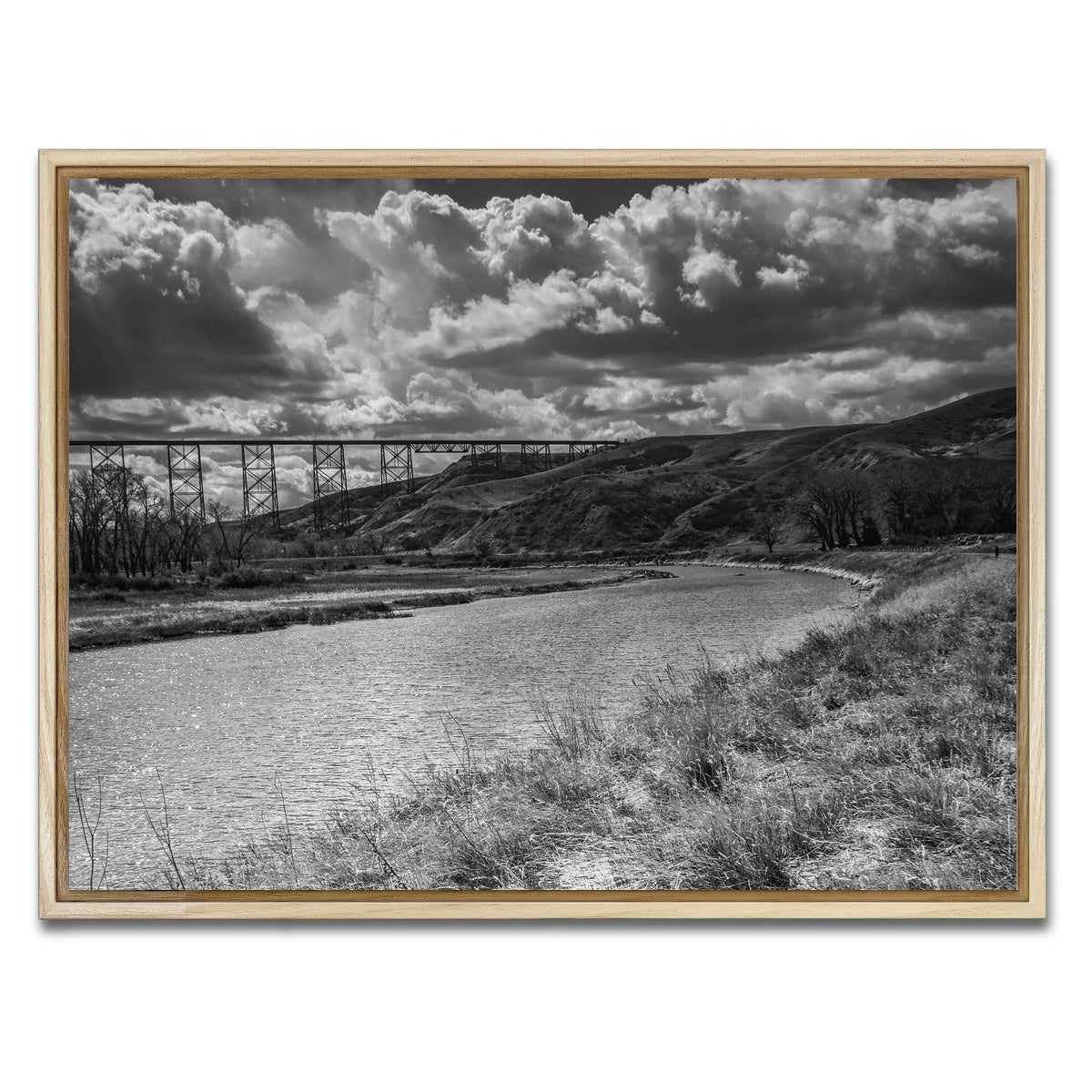 AUTO-MOCKUP WHITE | Lethbridge Viaduct | 1 Piece | Natural Framed Canvas | group=4x3