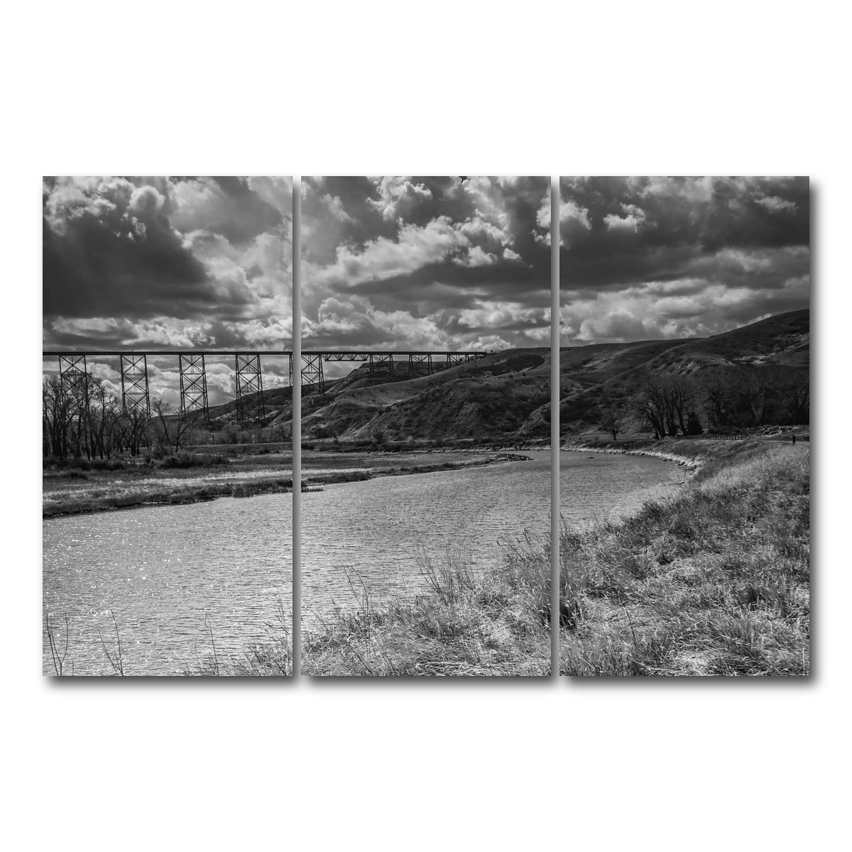 AUTO-MOCKUP WHITE | Lethbridge Viaduct | 3 Piece | Gallery Wrap Canvas | group=12x24