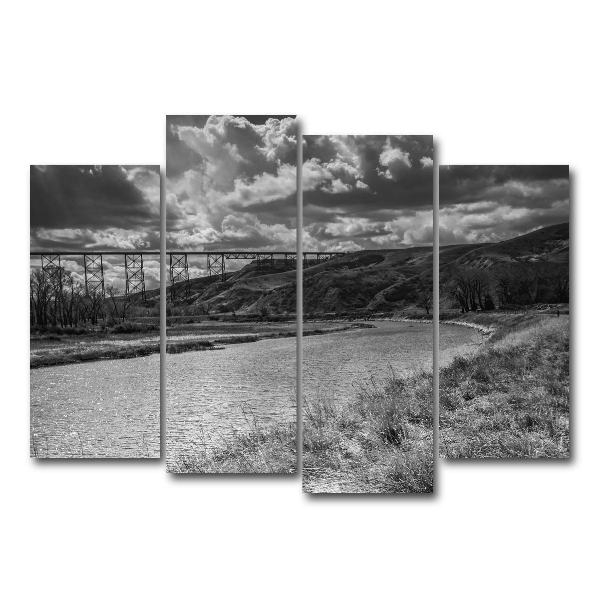 AUTO-MOCKUP WHITE | Lethbridge Viaduct | 4 Piece | Gallery Wrap Canvas | group=4_normal