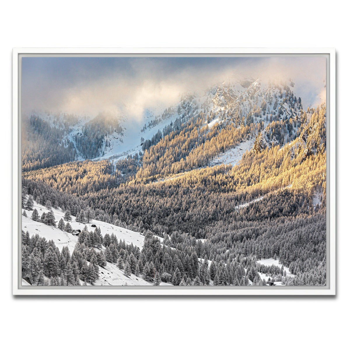 AUTO-MOCKUP WHITE | Lever de Soleil | 1 Piece | White Framed Canvas | group=4x3