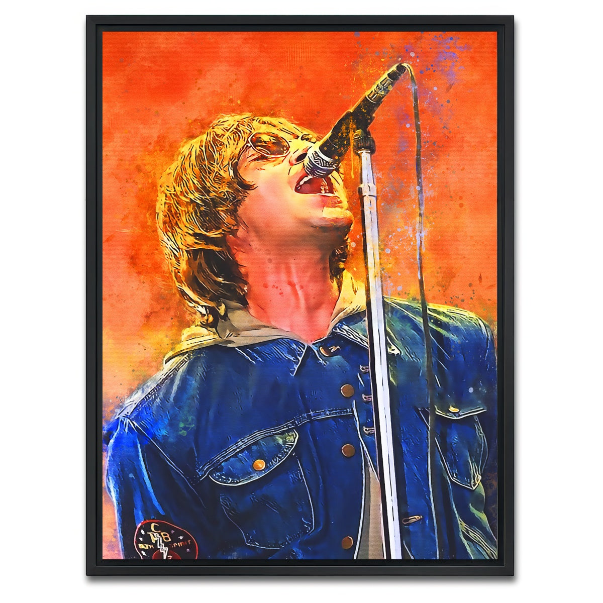 AUTO-MOCKUP WHITE | Liam Gallagher | 1 Piece | Black Framed Canvas | group=3x4