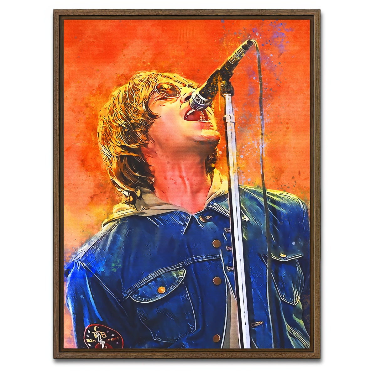 AUTO-MOCKUP WHITE | Liam Gallagher | 1 Piece | Walnut Framed Canvas | group=3x4
