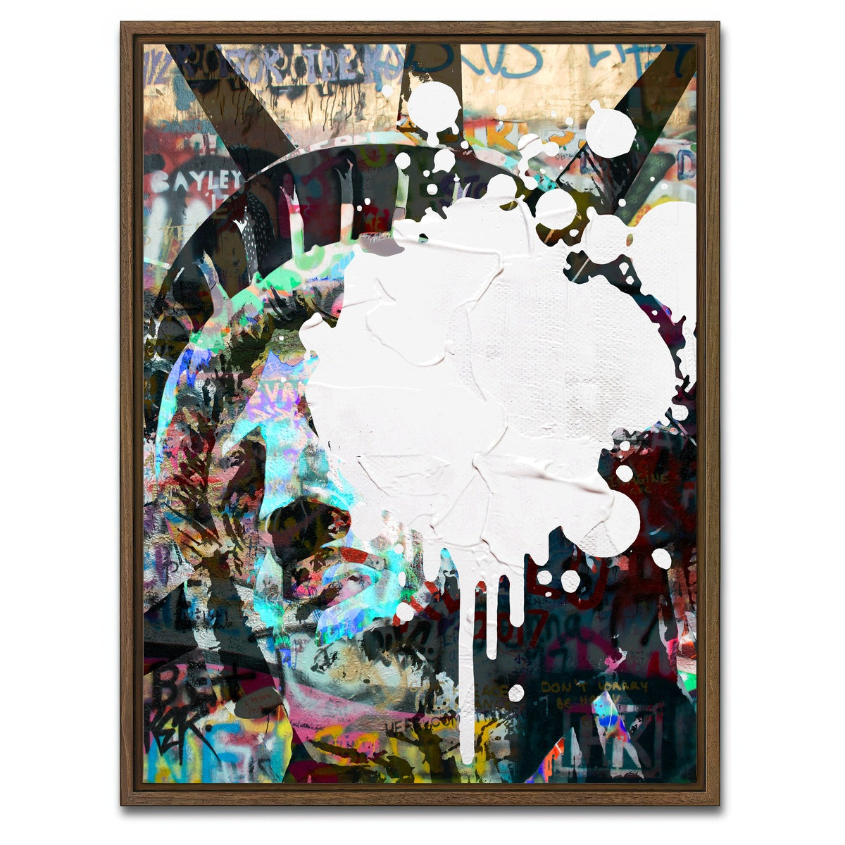 AUTO-MOCKUP WHITE | Liberty Heavy Graffiti | 1 Piece | Walnut Framed Canvas | group=3x4